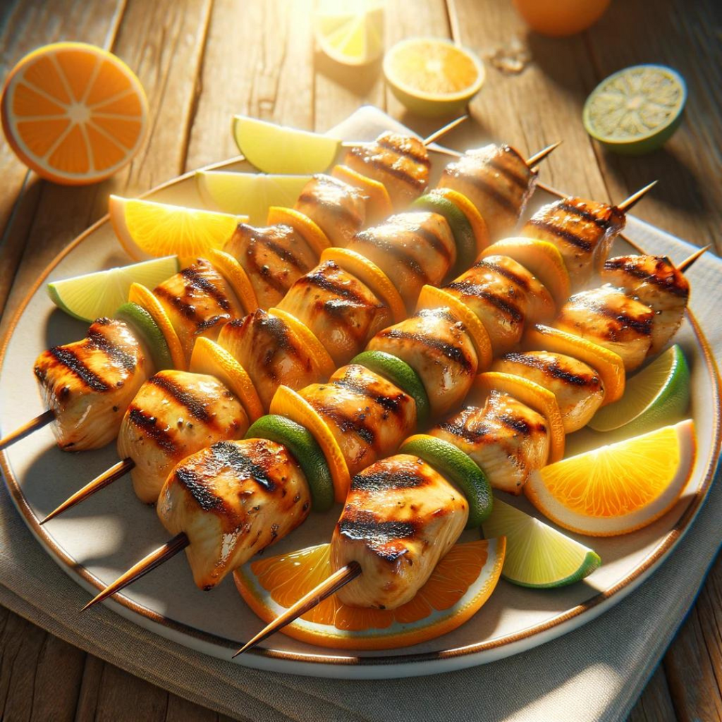 Sizzling Summer Delight: Citrus-Glazed Grilled Chicken Skewers